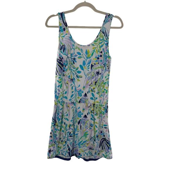 Lilly Pulitzer Resort White Shell Beach Jarrett Sleeveless Romper - Picture 4 of 12